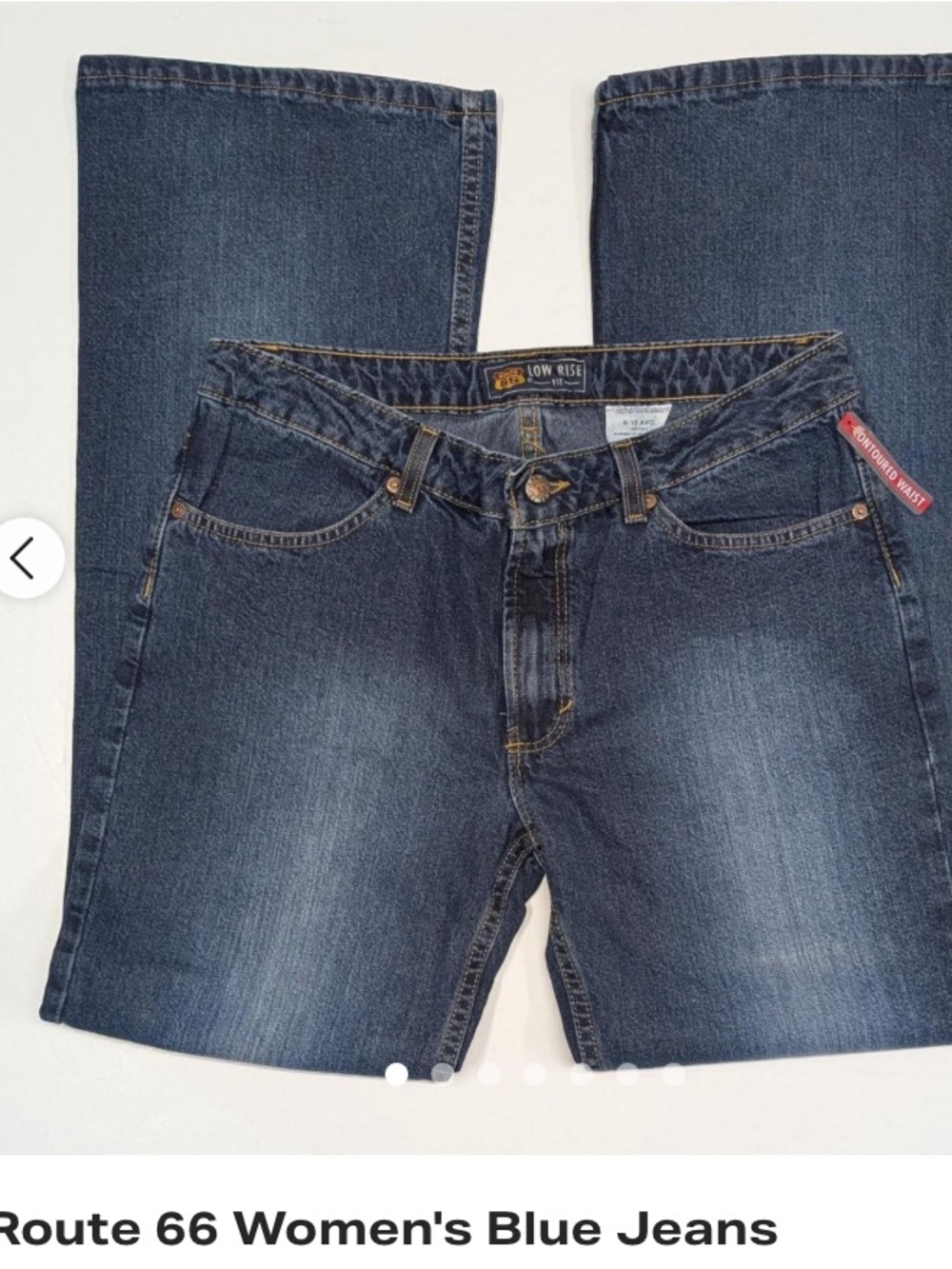 Route 66 Women's Low Rise Flare Blue Jeans